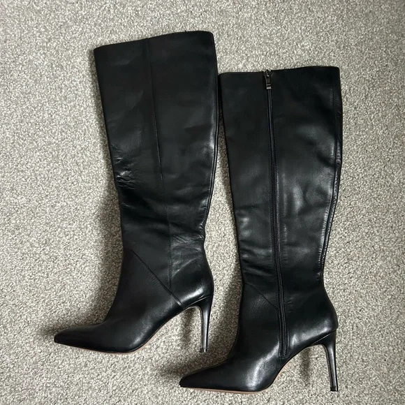 Franco Sarto knee high black boots, size 6.5 - Picture 2 of 5